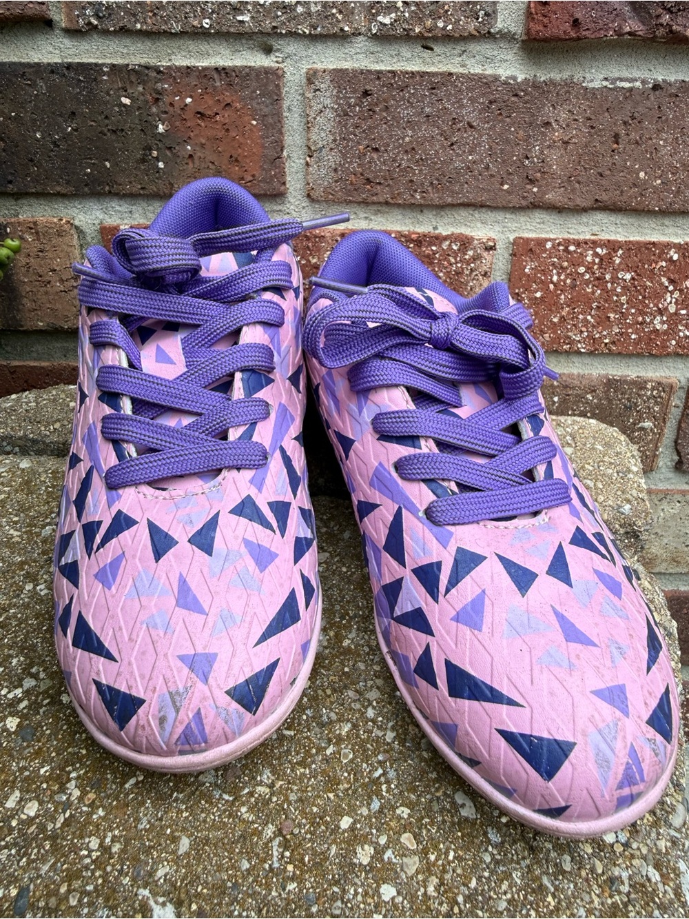 Dream Pairs Pink and Purple Soccer Cleats Size 12 Toddler Girl